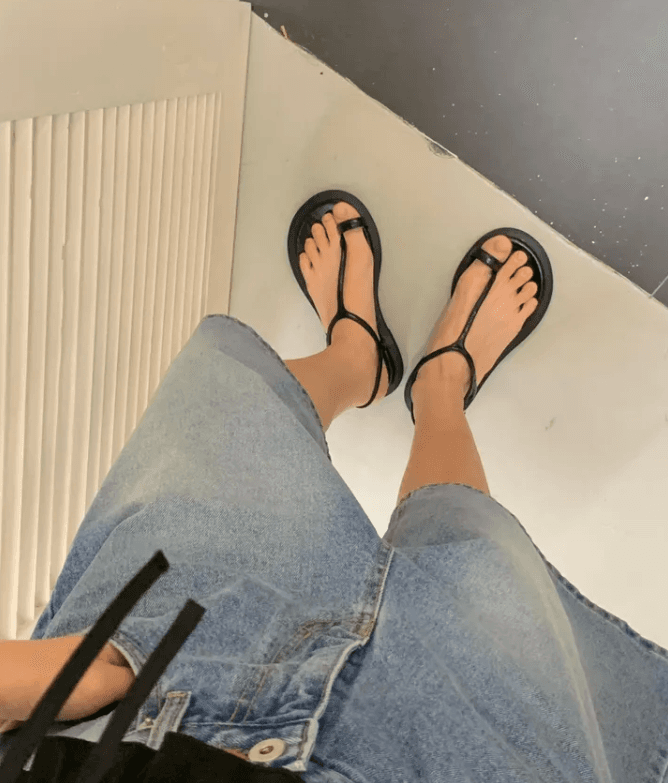여름 소금 부서 다용도 넓은 다리 슬림해 보이는 오부 바지 트렌드 데님 바지 상세 이미지 3