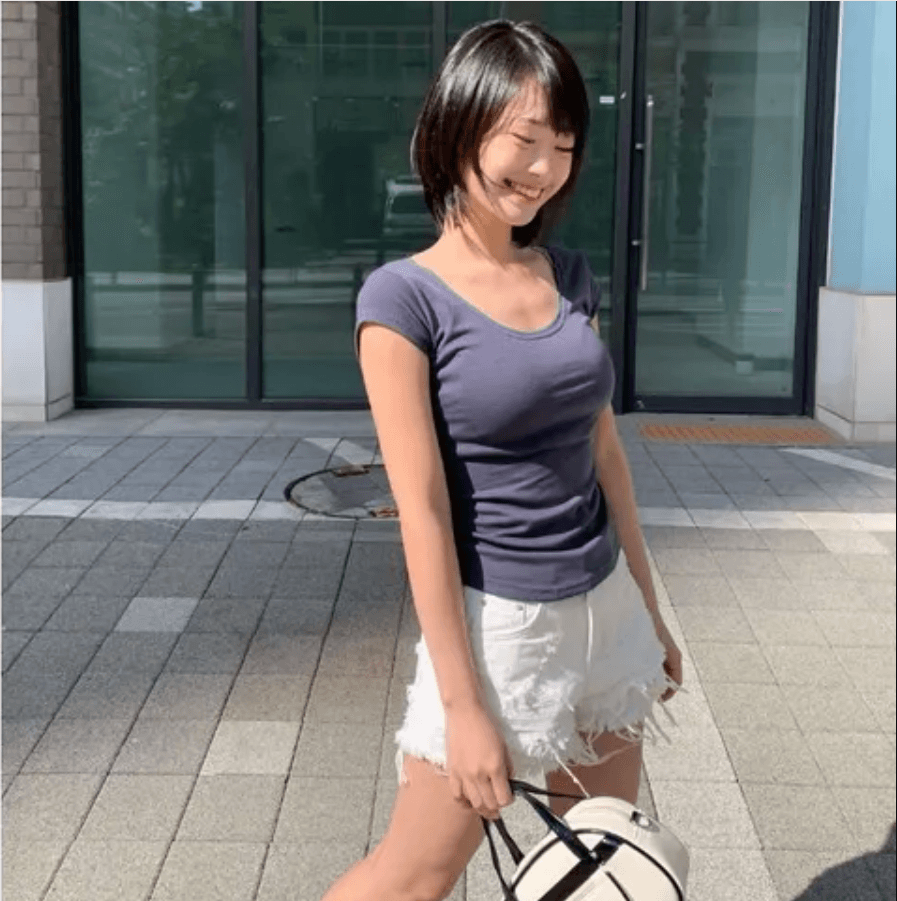 이중층 거친 가장자리 찢어진 부분 데님 반바지 상세 이미지 7