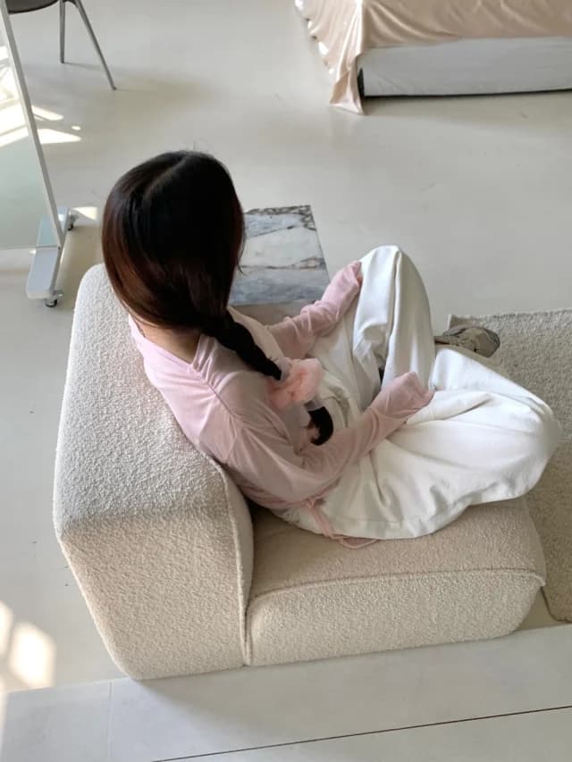 지금 레트로 단색 루즈핏 넓은 다리 캐주얼 바지 상세 이미지 11