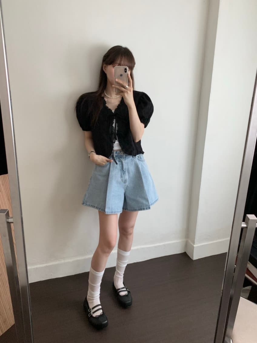 지금 3 차원 폴딩 한 마디 슬림해 보이는 넓은 다리가 짧다. 바지 4 색 상세 이미지 12