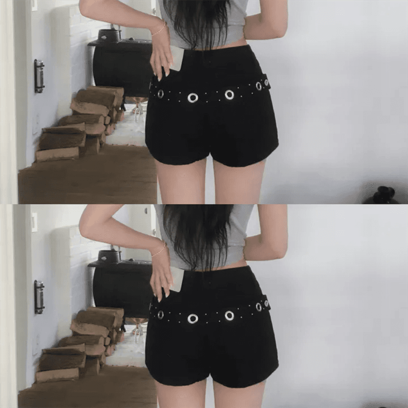 지금 허리 로프 외국 가스 핫걸 슬림해 보이는 캐주얼 운동 반바지 여성 상세 이미지 1