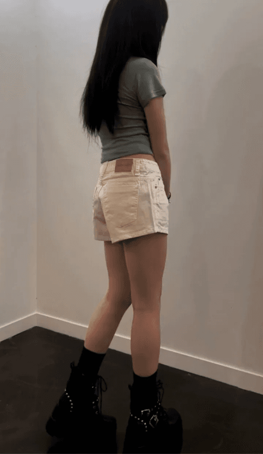 주머니 버드 나무 못 캐주얼 일상 데님 반바지 상세 이미지 14