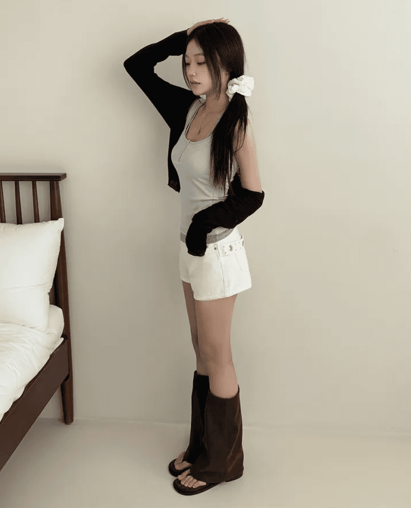 지금 66883# 선택하지 마라. 사람들 루즈핏 한 마디 반바지 캐주얼 다용도 캐주얼 바지 상세 이미지 4