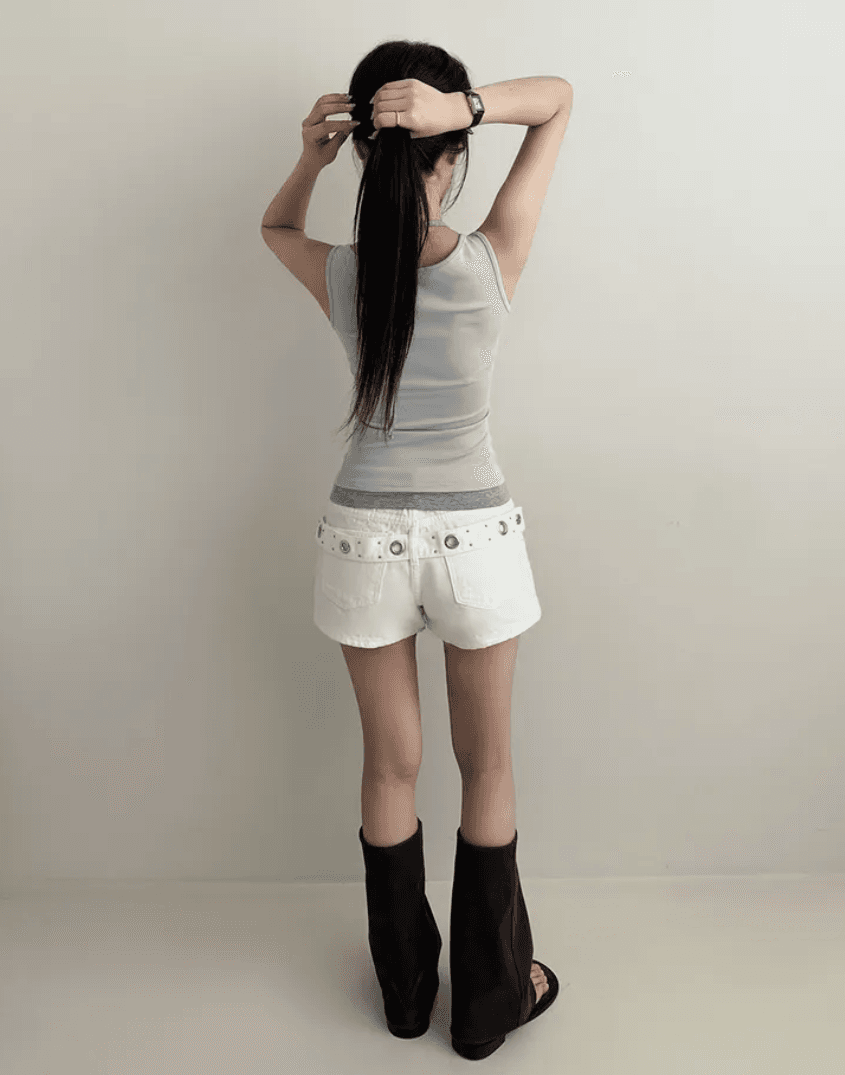 지금 66883# 선택하지 마라. 사람들 루즈핏 한 마디 반바지 캐주얼 다용도 캐주얼 바지 상세 이미지 8