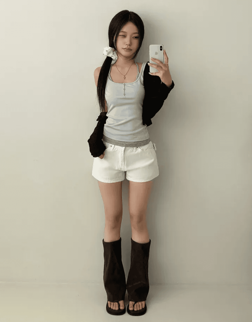 지금 66883# 선택하지 마라. 사람들 루즈핏 한 마디 반바지 캐주얼 다용도 캐주얼 바지 상세 이미지 11
