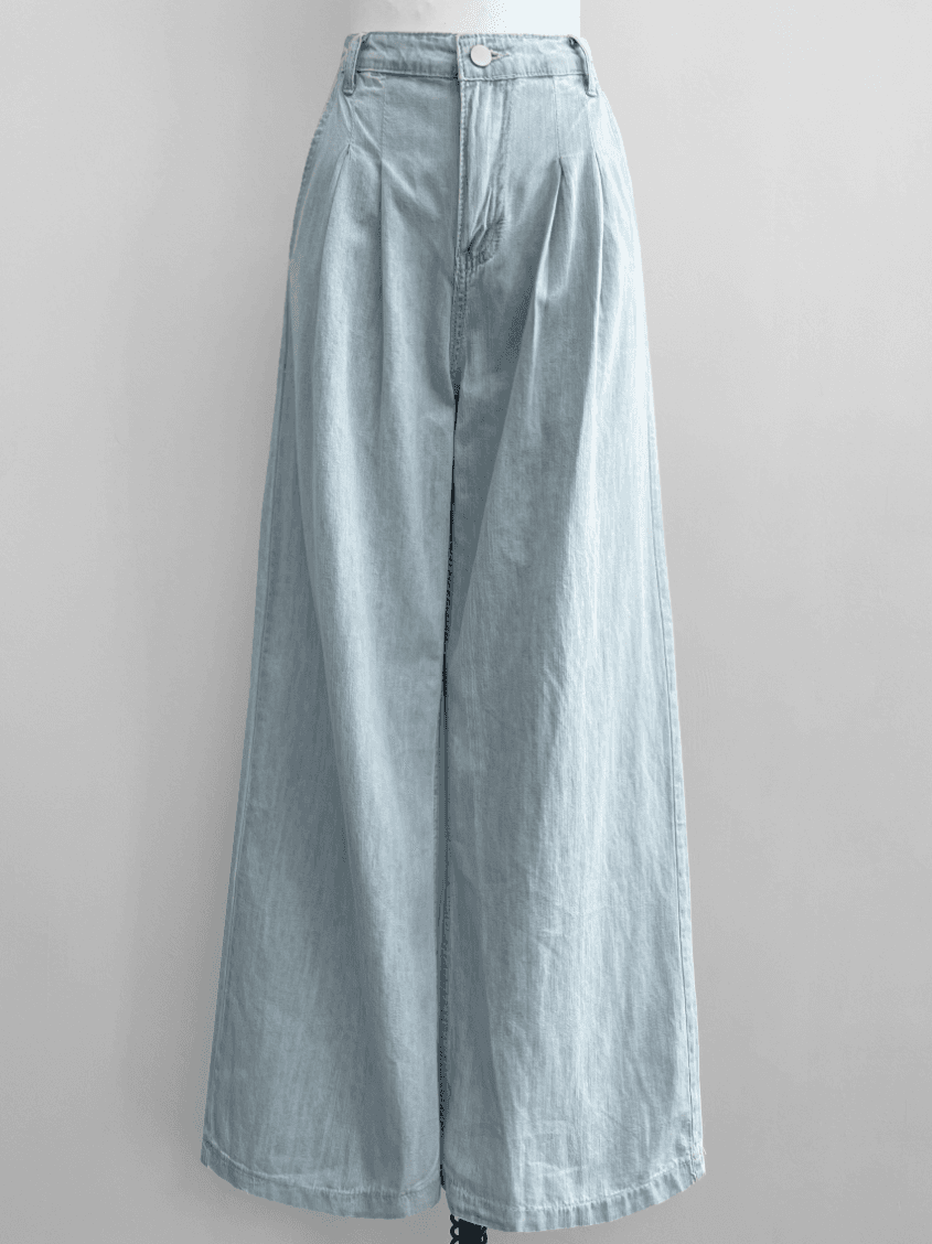 허리 패치워크 경기 트루 컬러 벨트 캐주얼 와이드 레그 팬츠 여름 상세 이미지 22