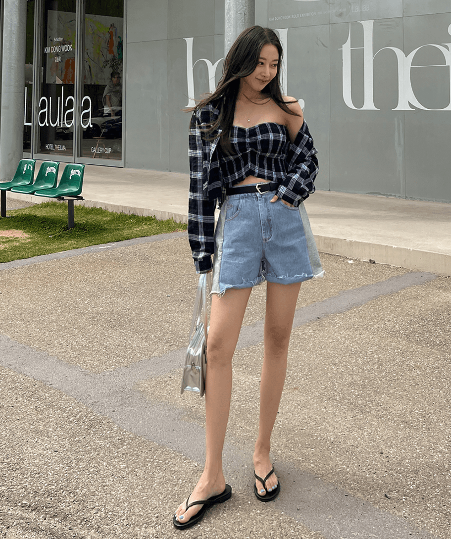 지금 다용도 패치워크 캐주얼 반바지 상세 이미지 10