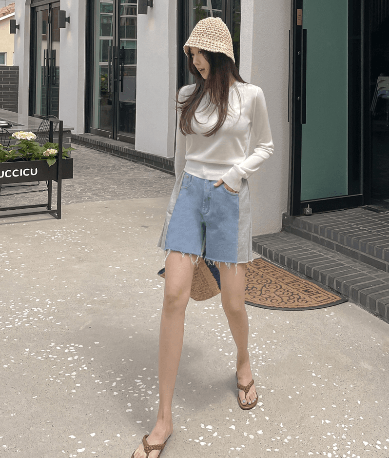 지금 다용도 패치워크 캐주얼 반바지 상세 이미지 31
