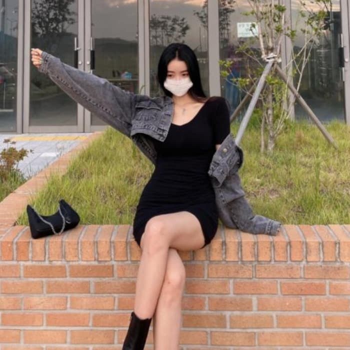 지금 트렌디 차가운 레트로 워싱 폴로 칼라 더블 주머니 데님 재킷 이미지 2