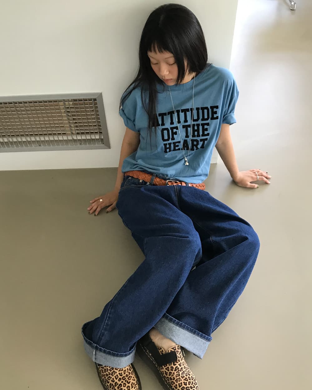 지금 클래식 루즈핏 넓은 다리 청바지 상세 이미지 18