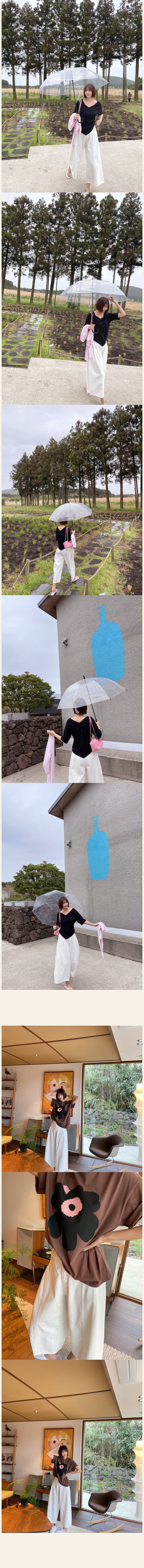 지금 사탕 색상 측면 주름 넓은 다리 부츠컷 9 포인트 청바지 상세 이미지 24