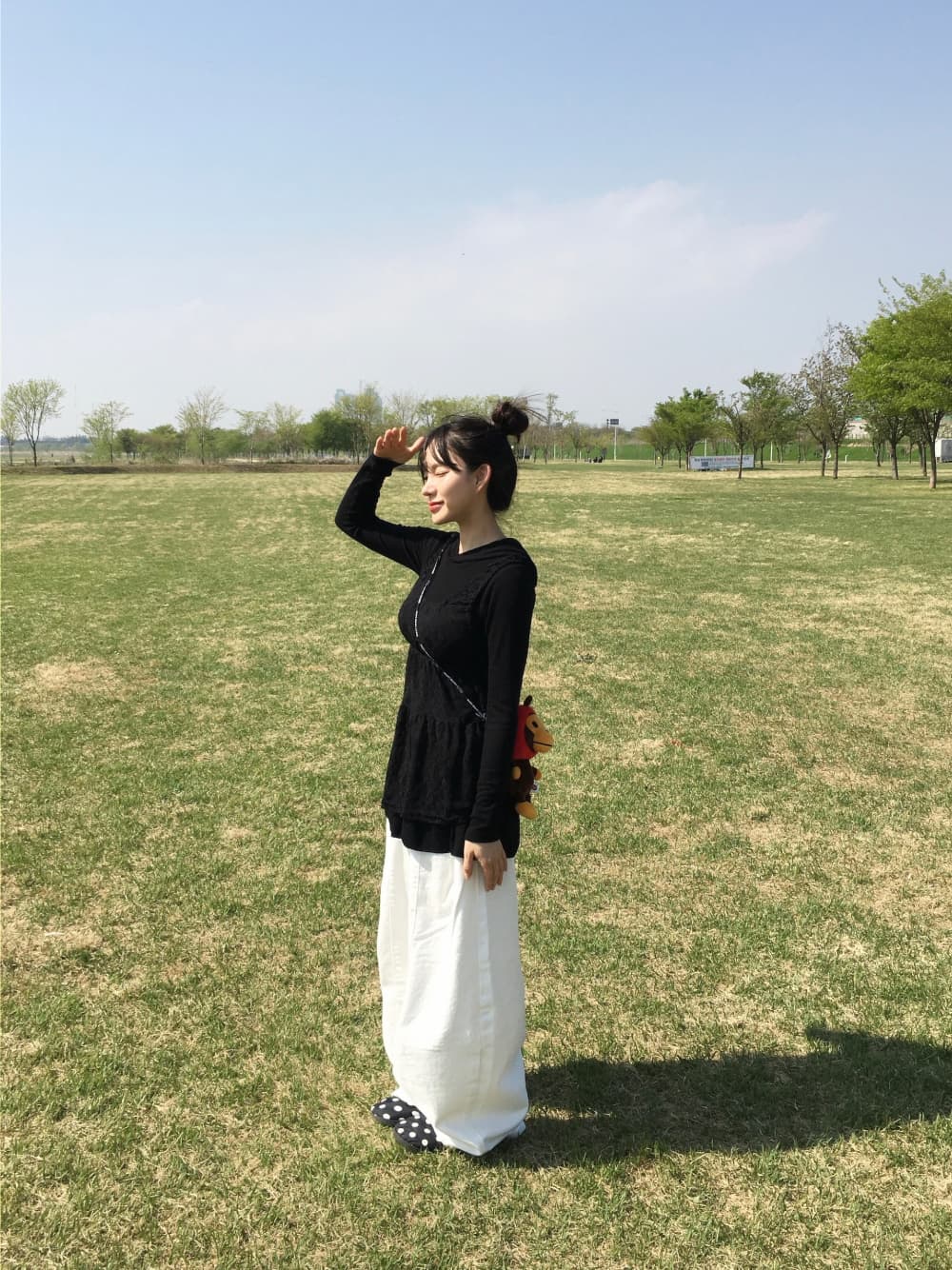 5 가지 색상 지금 루즈핏 리프트 엉덩이 주름 캐주얼 데님 긴 바지 상세 이미지 7