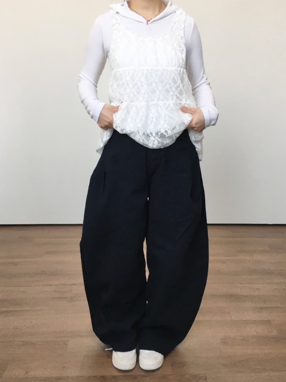 5 가지 색상 지금 루즈핏 리프트 엉덩이 주름 캐주얼 데님 긴 바지 상세 이미지 26