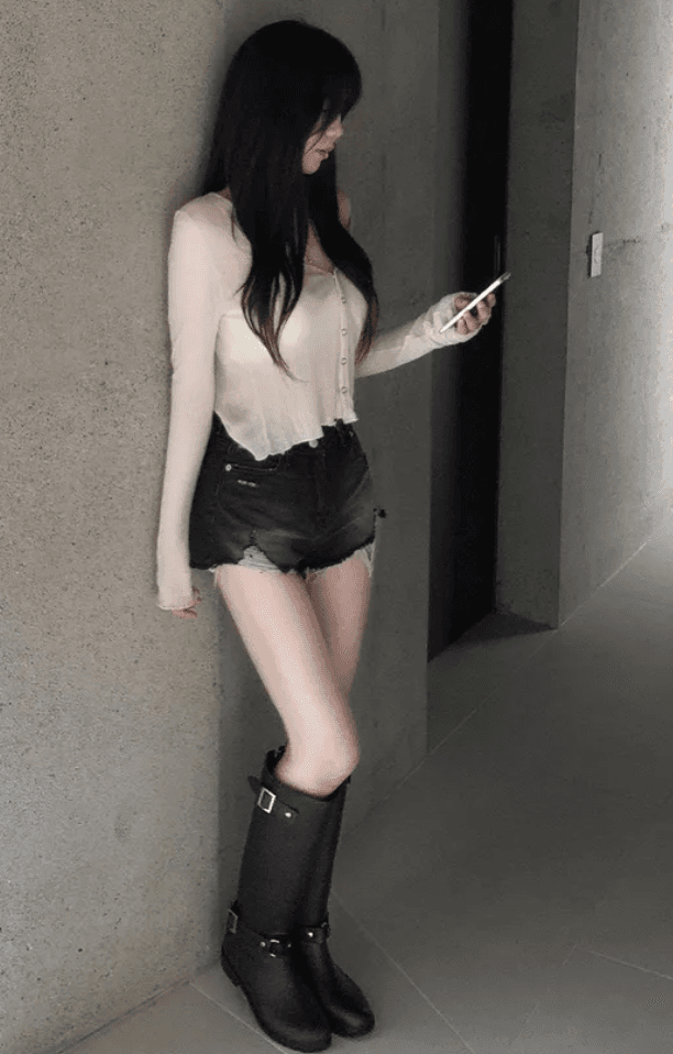 지금 어두운 색 밝은색 검정색 워싱 마 오래된 데님 반바지 핫 바지 상세 이미지 22