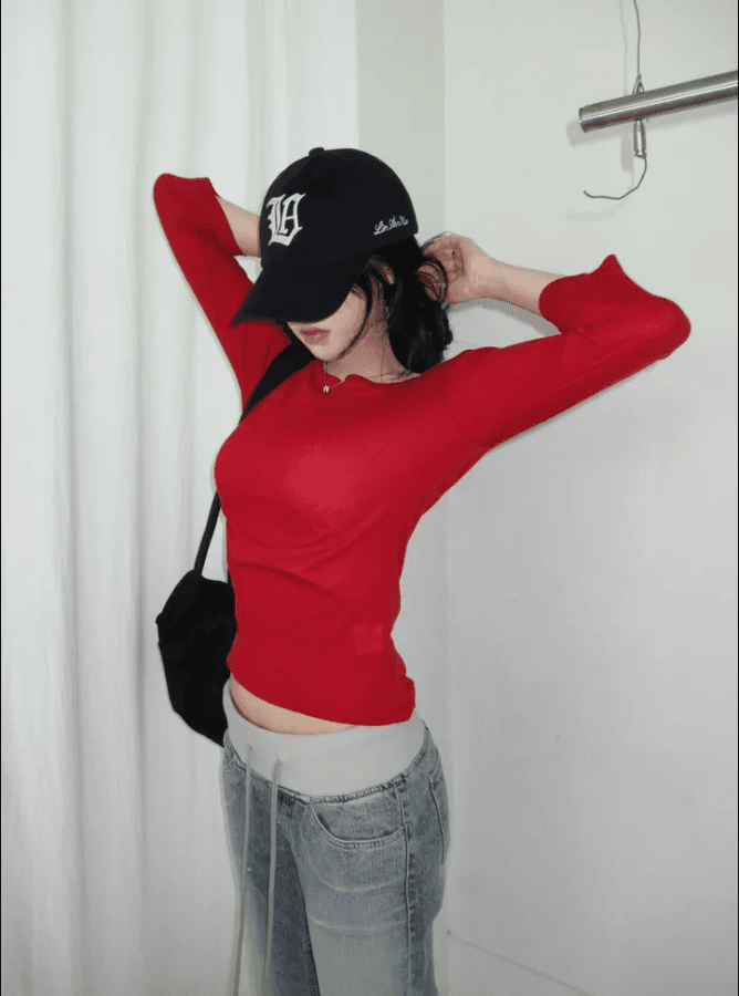 지금 패치워크 색상 허리 머리 패치워크 얇은 스타일 원단 부츠컷 몸매 가꾸기 데님 긴 바지 상세 이미지 2