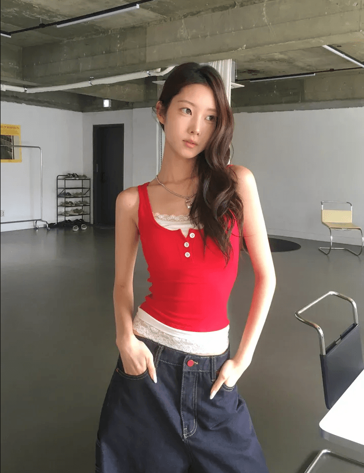 둘 색상 지금 단색 레트로 펌프 로프 빅 포켓 워크웨어 스트레이트 루즈핏 청바지 상세 이미지 2