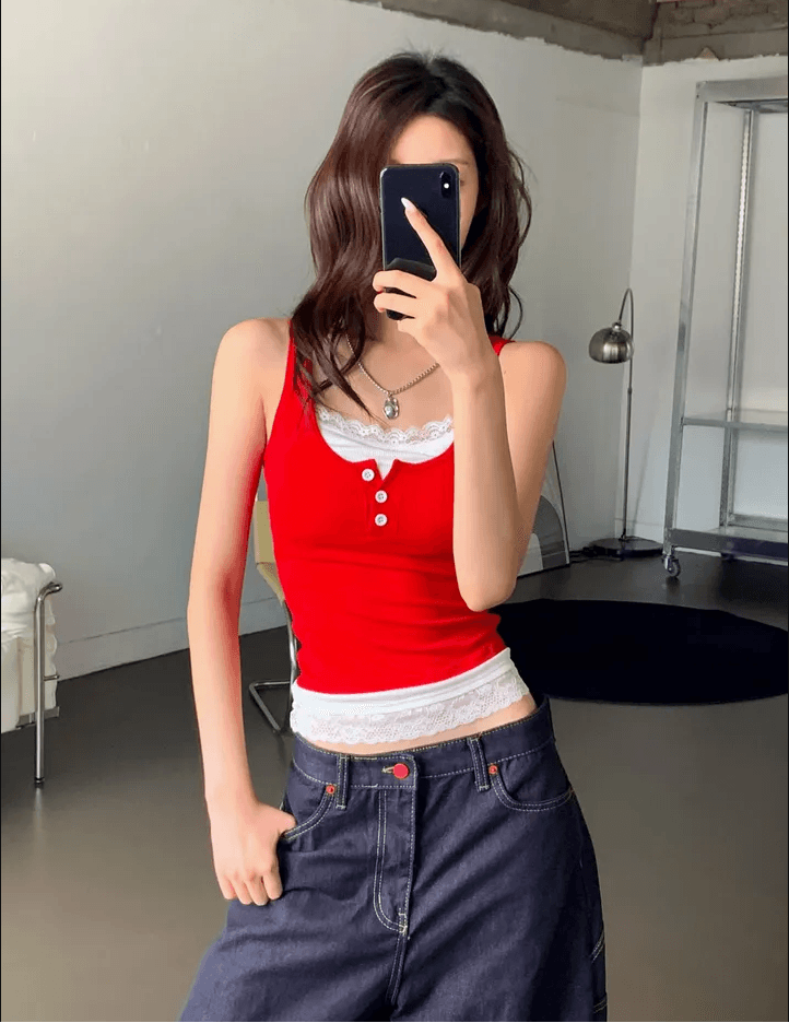 둘 색상 지금 단색 레트로 펌프 로프 빅 포켓 워크웨어 스트레이트 루즈핏 청바지 상세 이미지 4