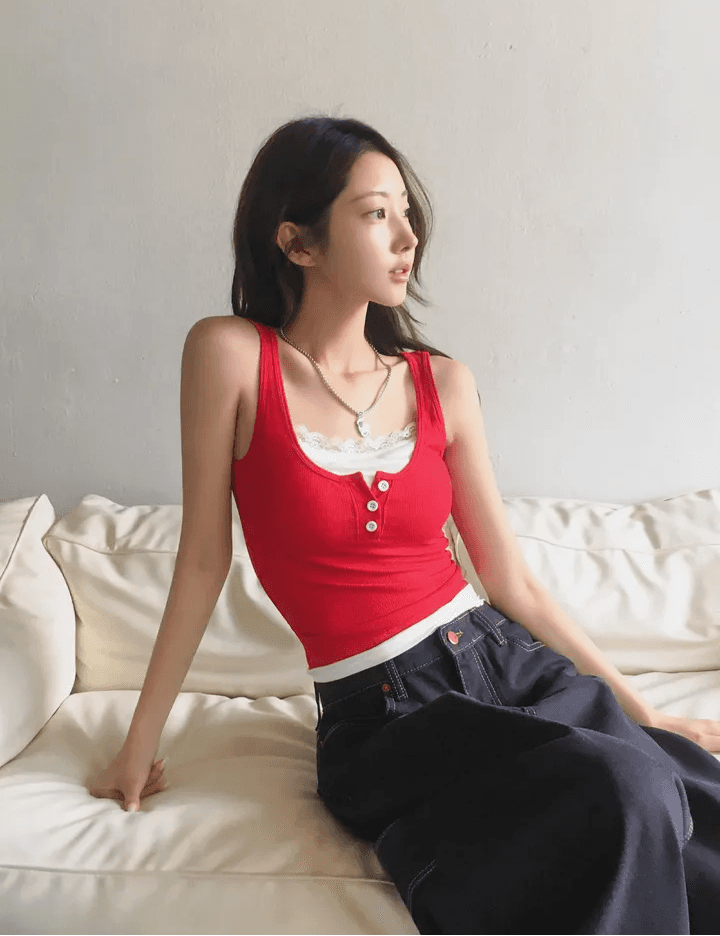 둘 색상 지금 단색 레트로 펌프 로프 빅 포켓 워크웨어 스트레이트 루즈핏 청바지 상세 이미지 5