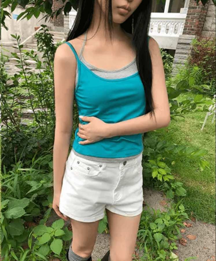 둘 색상 지금 일상 캐주얼 작은 버드 나무 못 십자가 몸매 가꾸기 신축성 데님 반바지 상세 이미지 22