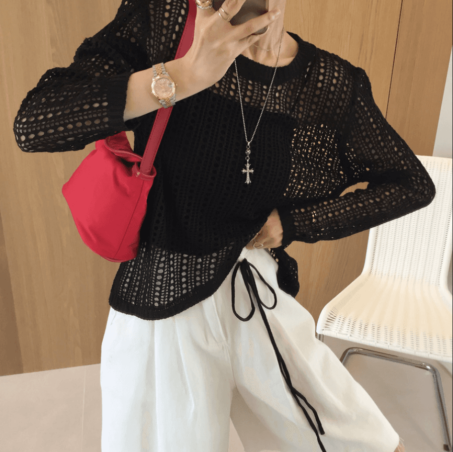삼색 지금 바늘 Pleat 거친 가장자리 넓은 다리 데님 바지 반바지 상세 이미지 13