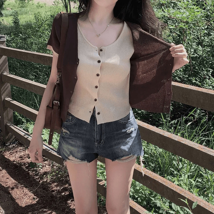 지금 워싱 마 오래된 데님 반바지 핫 바지 상세 이미지 8