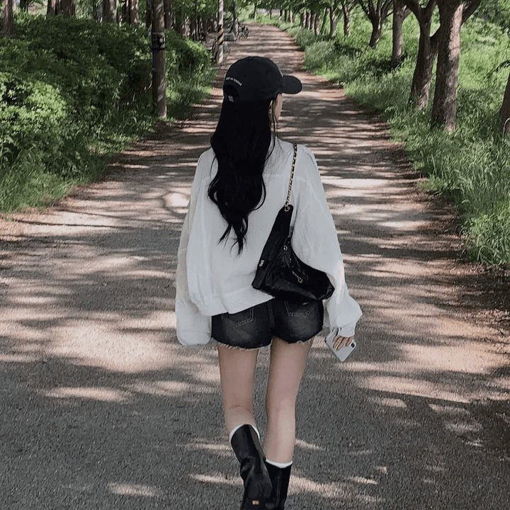 지금 워싱 마 오래된 데님 반바지 핫 바지 상세 이미지 31