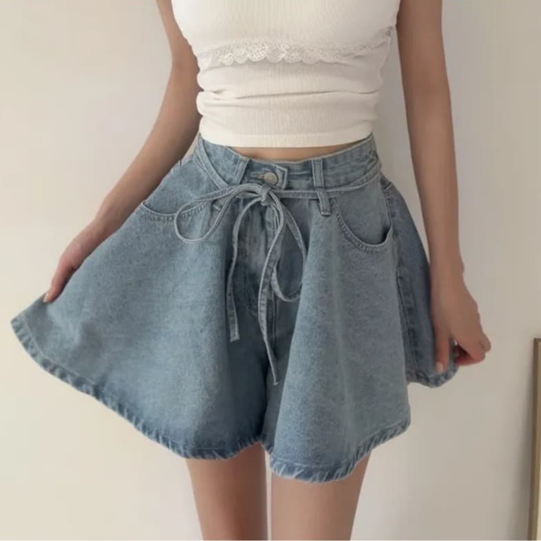 지금 느슨함 센스 전체 점수 치마바지 와이드 레그 팬츠
