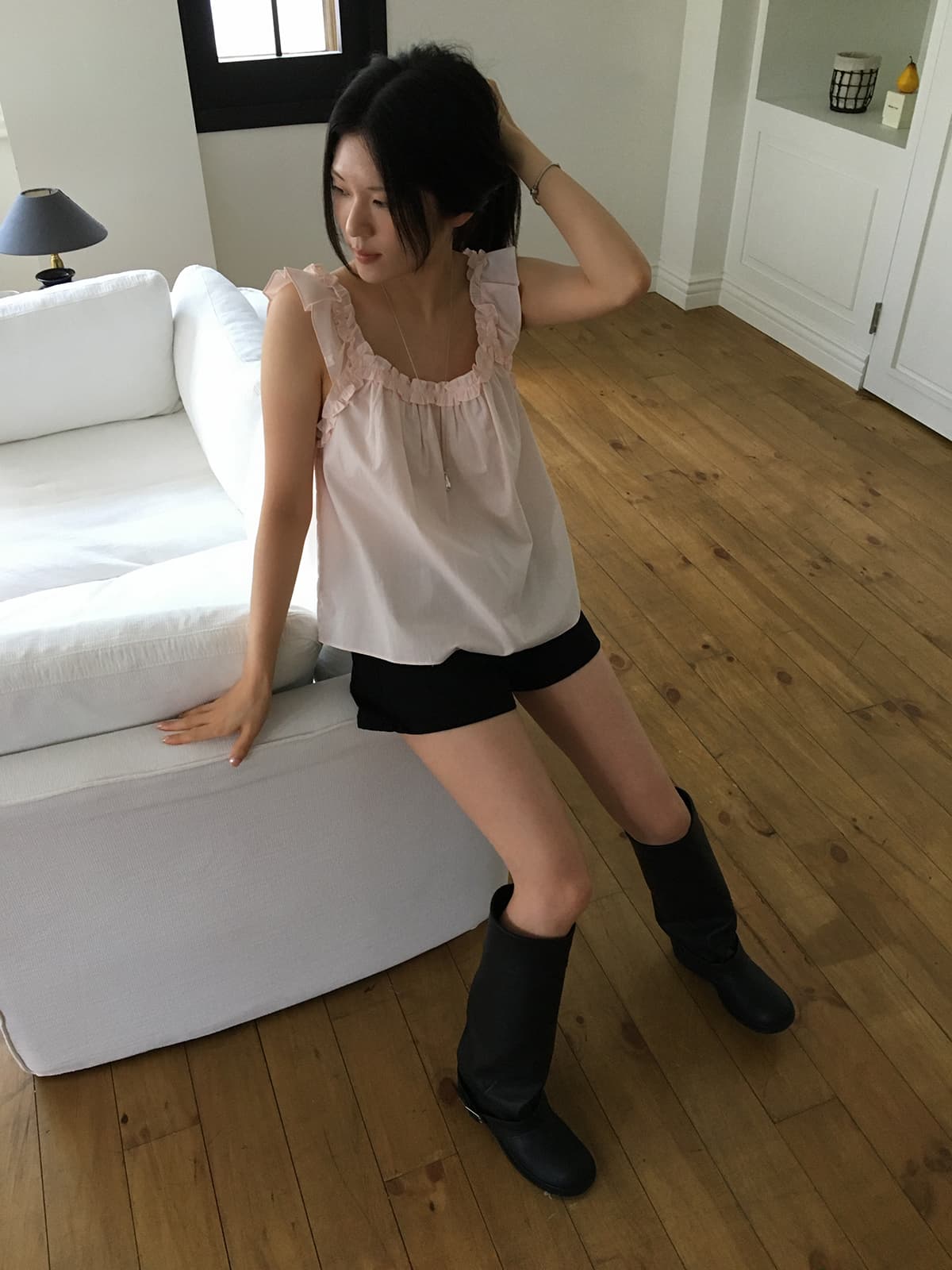 지금 해변 와일드 버클 측면 워크웨어 반바지 여행 핫걸 캐주얼 바지 상세 이미지 18