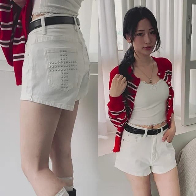 둘 색상 지금 주머니 뜨거운 구슬 아름다운 다리 wang 기초 디스플레이 몸 다용도 반바지 상세 이미지 2