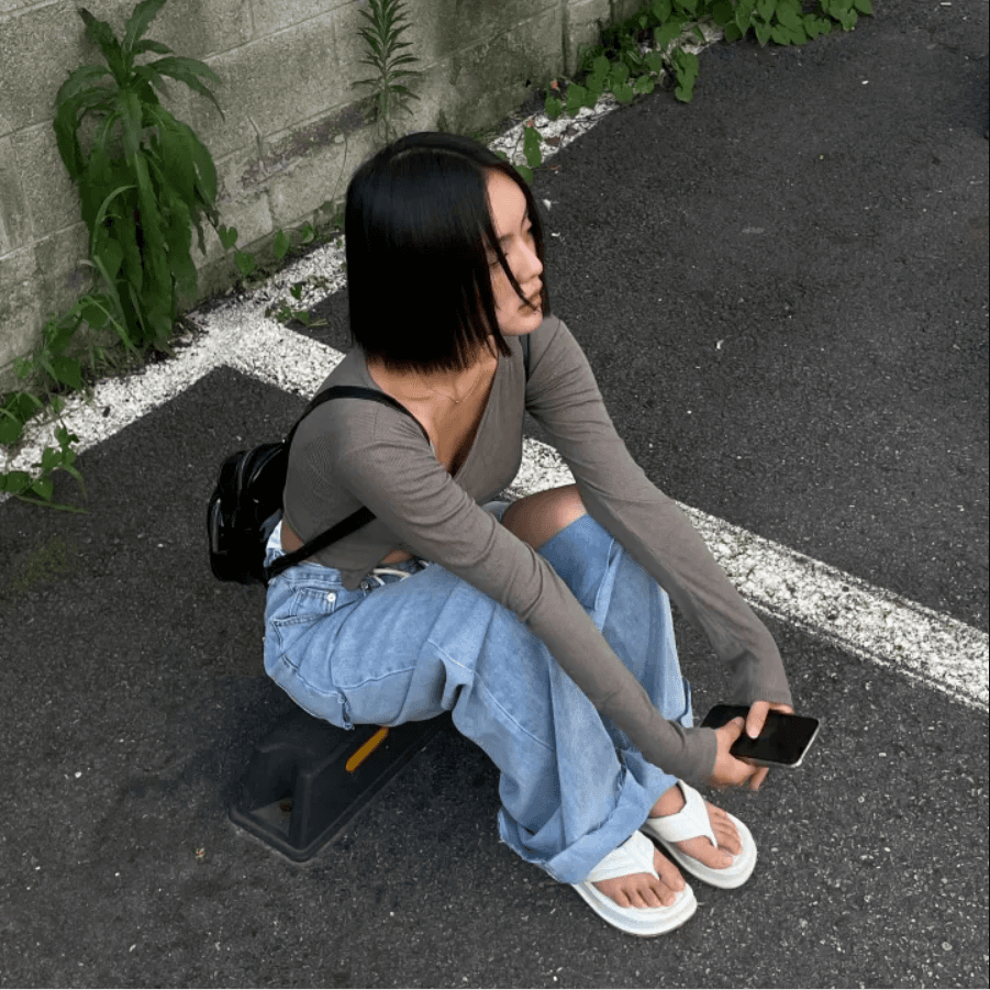 지금 레트로 다용도 개성 찢어진 디자인 넓은 다리 청바지 긴 바지 상세 이미지 11