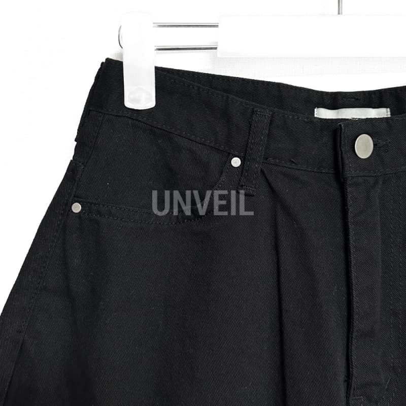 둘 색상 지금 버드 나무 못 디자인 루즈핏 미니멀리즘 캐주얼 바지 반바지 상세 이미지 30