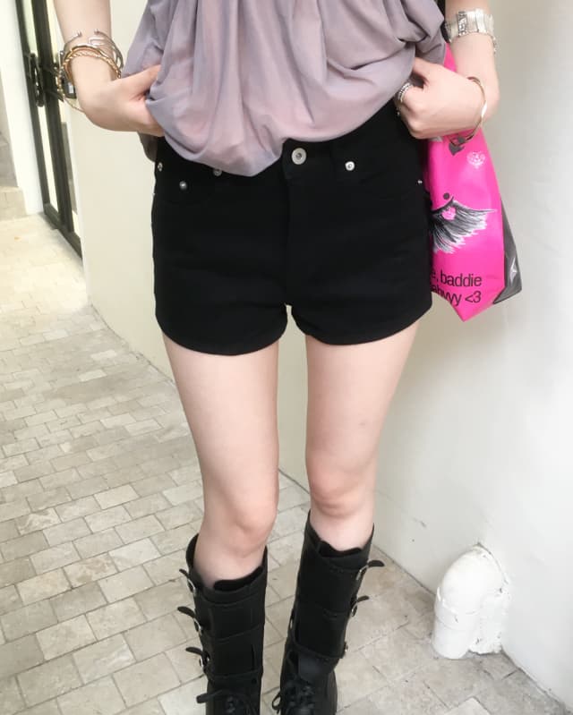 둘 색상 지금 주머니 버드 나무 못 캐주얼 일상 데님 반바지 이미지 3
