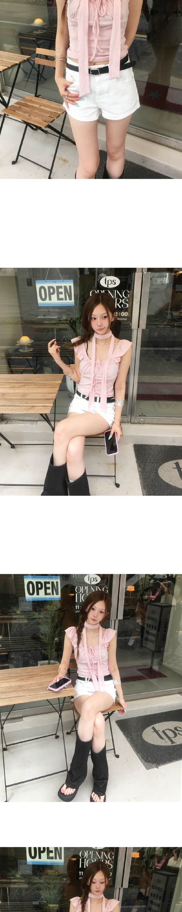 둘 색상 지금 주머니 버드 나무 못 캐주얼 일상 데님 반바지 상세 이미지 14