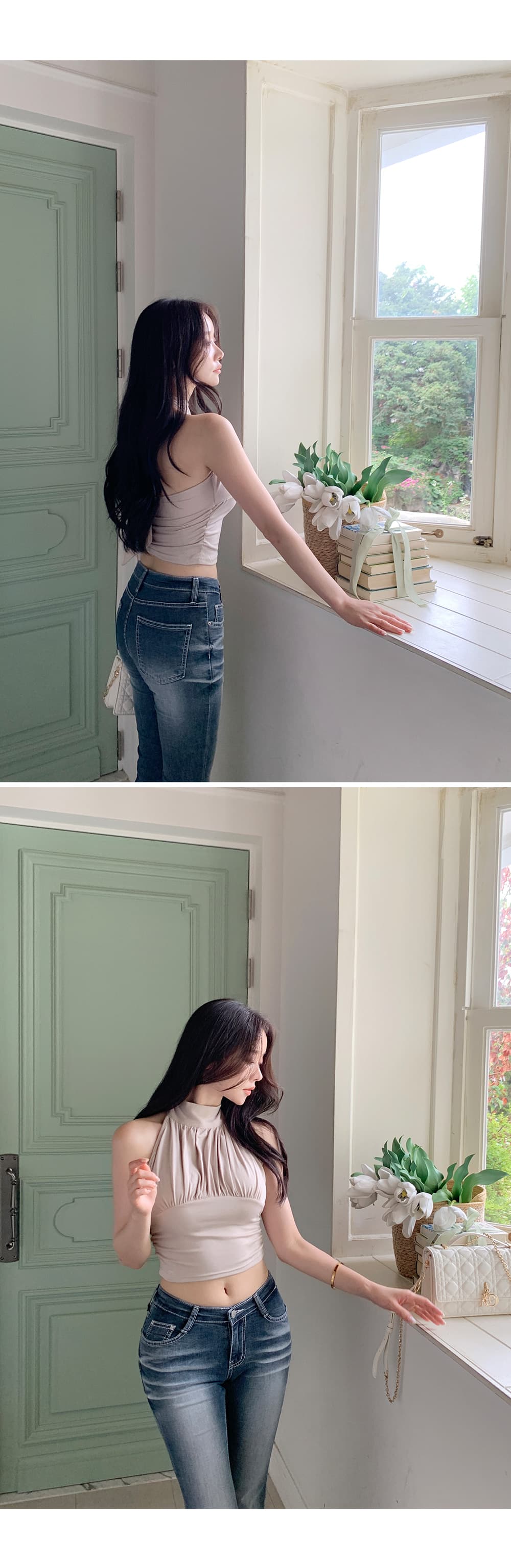 예쁜 허리 스키니 바지 하이웨이스트 부츠컷 청바지 상세 이미지 15