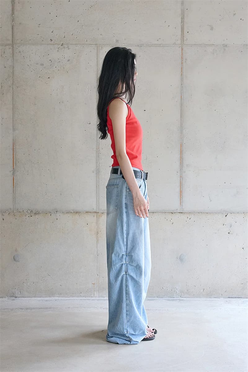 지금 루즈핏 핀치 Pleat 디자이너 청바지 이미지 4