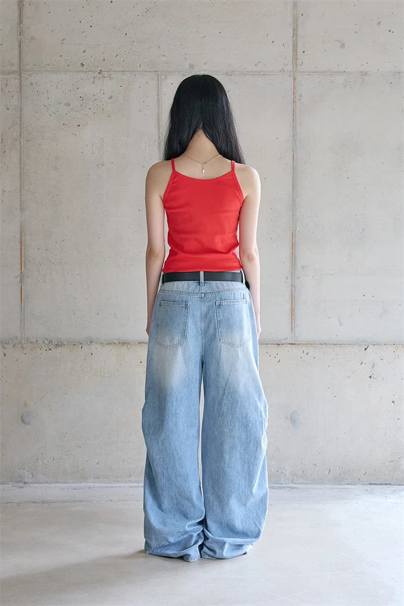 지금 루즈핏 핀치 Pleat 디자이너 청바지 상세 이미지 11