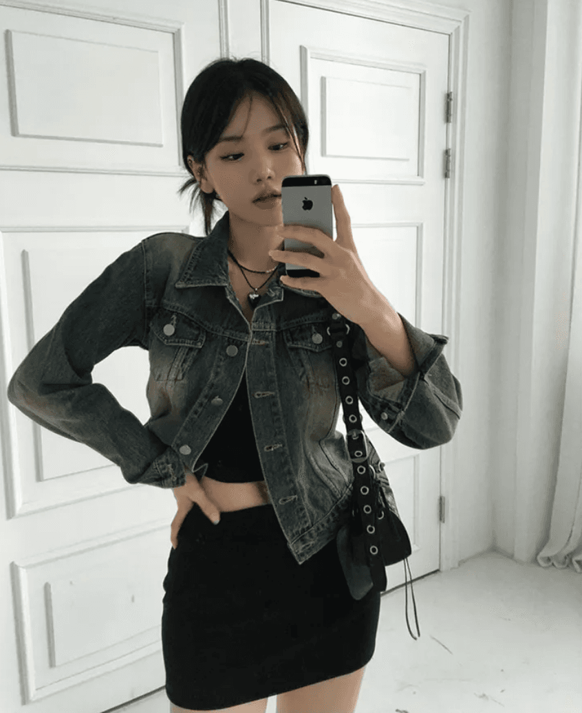 지금 스탠드 칼라 워싱 워크웨어 바람 재킷 넓은 에디션 쇼트 스타일 데님 재킷 상세 이미지 8