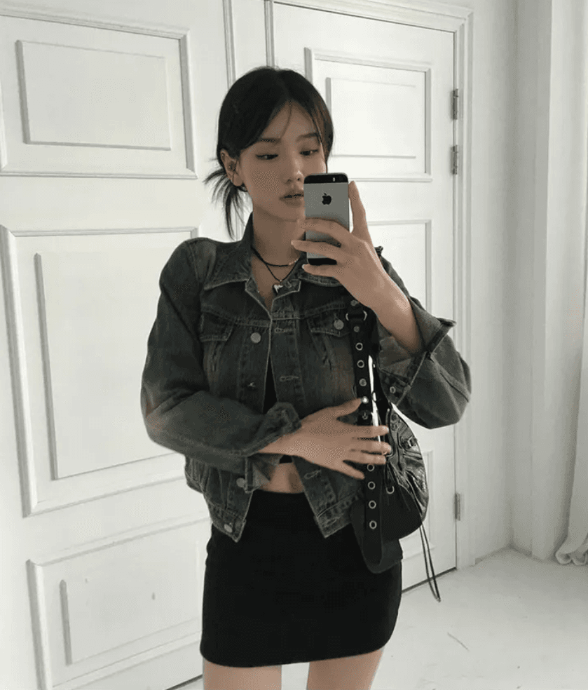 지금 스탠드 칼라 워싱 워크웨어 바람 재킷 넓은 에디션 쇼트 스타일 데님 재킷 상세 이미지 9