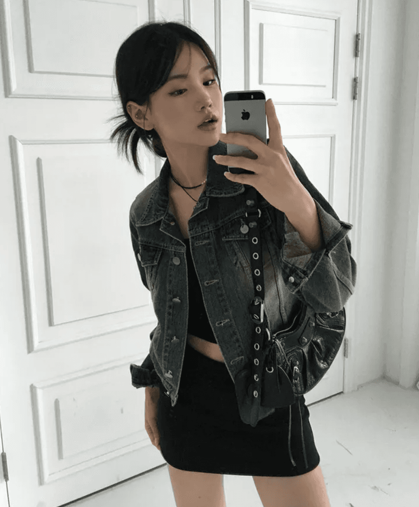 지금 스탠드 칼라 워싱 워크웨어 바람 재킷 넓은 에디션 쇼트 스타일 데님 재킷 상세 이미지 11