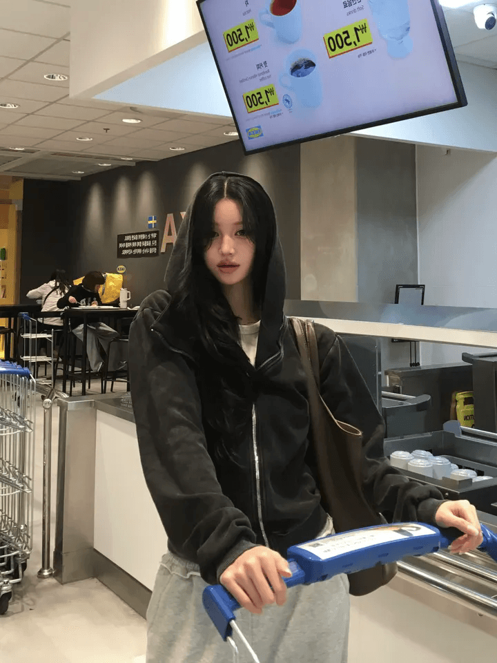 지금 아메리칸 레트로 워싱 지퍼 후드티 마 오래된 루즈핏 후드 상세 이미지 8