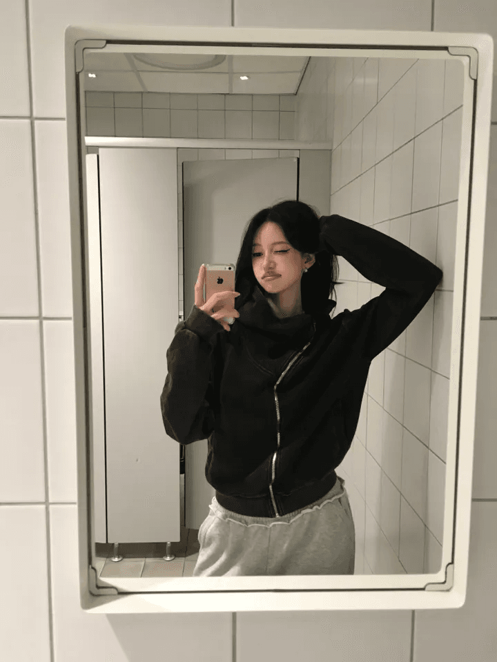 지금 아메리칸 레트로 워싱 지퍼 후드티 마 오래된 루즈핏 후드 상세 이미지 17