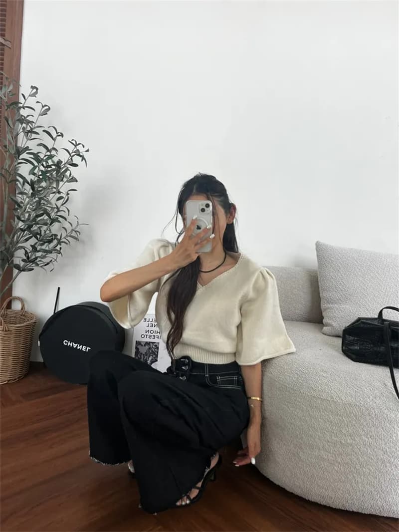 지금 레트로 다용도 워싱 싱글 줄 버튼 청바지 상세 이미지 28