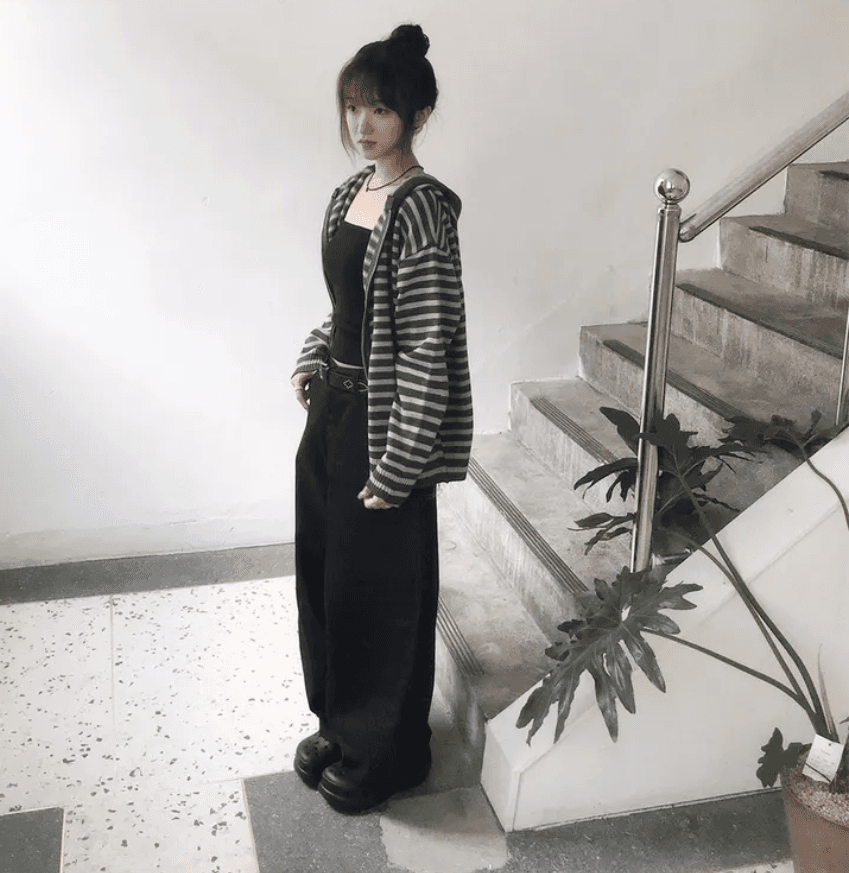 지금 보존 부드럽다 다시 바람의 소리 루즈핏 캐주얼 청바지 상세 이미지 14