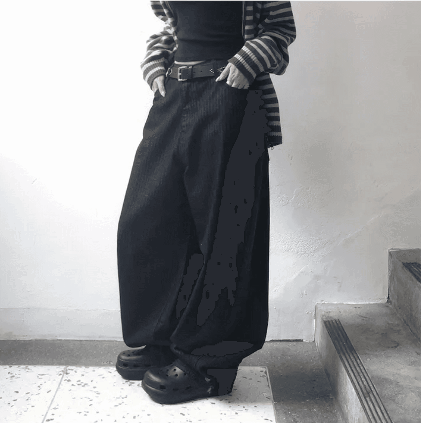 지금 보존 부드럽다 다시 바람의 소리 루즈핏 캐주얼 청바지 상세 이미지 21