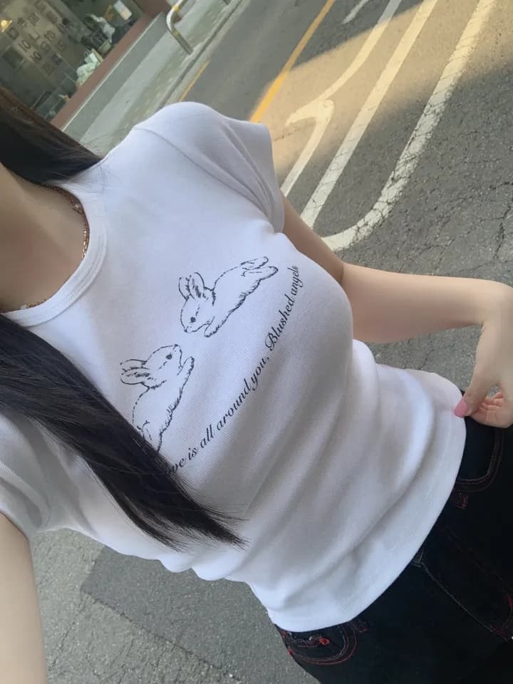 지금 빨간색 명시적 스티치 아메리칸 레트로 연삭 화이트 루즈핏 스트레이트 넓은 다리 데님 긴 바지 상세 이미지 17