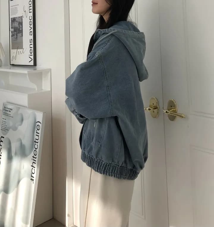 지금 0# 오토바이 가을 간결한 쇼트 스타일 다용도 데님 재킷 상세 이미지 6