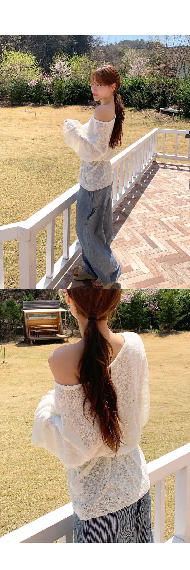 지금 레트로 워싱 스트라이프 데님 막대기 표준 루즈핏 주머니 워크웨어 넓은 다리 청바지 상세 이미지 16
