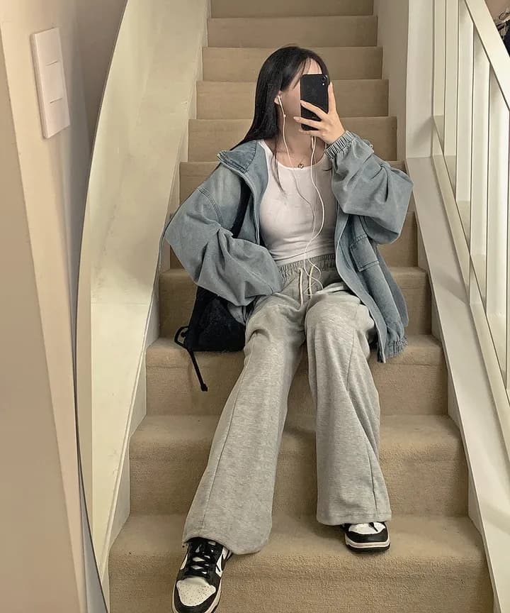 지금 레트로 워싱 루즈핏 주머니 지퍼 후드 데님 재킷 상세 이미지 10