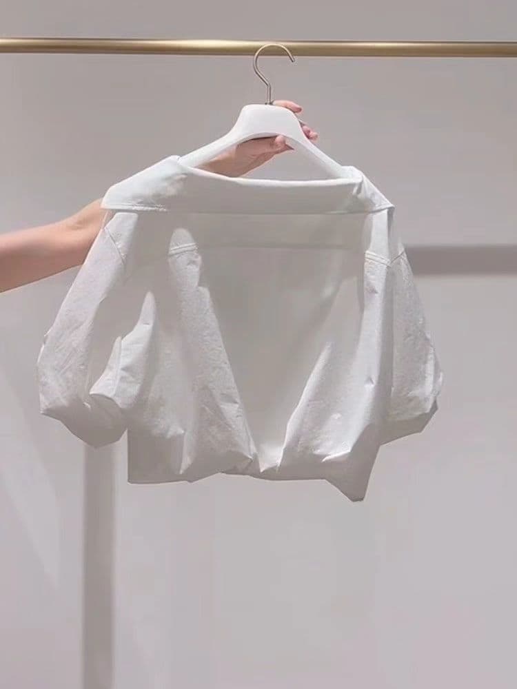 도파민 녹색 폴로 칼라 반팔 여성 셔츠 2026 년 여름 새로운 작은 키 달콤함 쇼트 스타일 연령 감소 셔츠 상세 이미지 8