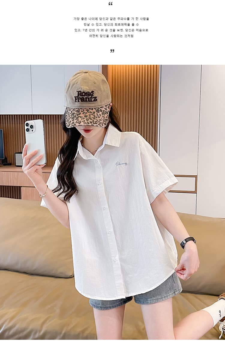 순면 익스트림 제인 출퇴근 바람 반팔 여성 셔츠 2026 여름 새로운 다용도 캐주얼 슬림해 보이는 셔츠 맨위 여성 상세 이미지 27